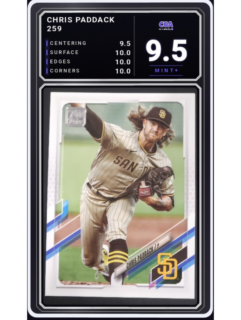 2021 Topps Series 1 #259 Chris Paddack San Diego Padres - CGA 9.5 Digital Grade